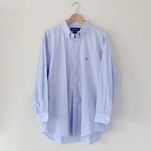 Ralph Lauren Blue Button Up Striped Shirt sz XXL - Like a New